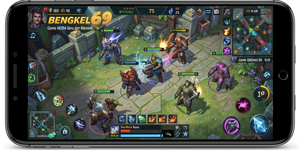 Screenshot gameplay BENGKEL69 yang menunjukkan pertarungan intens.