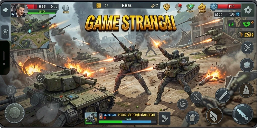 Gameplay E88 menampilkan pertempuran taktis yang mendebarkan.