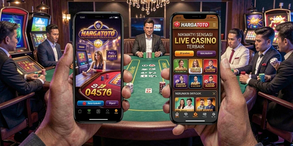 Gameplay HARGATOTO yang mendebarkan dengan dealer langsung.