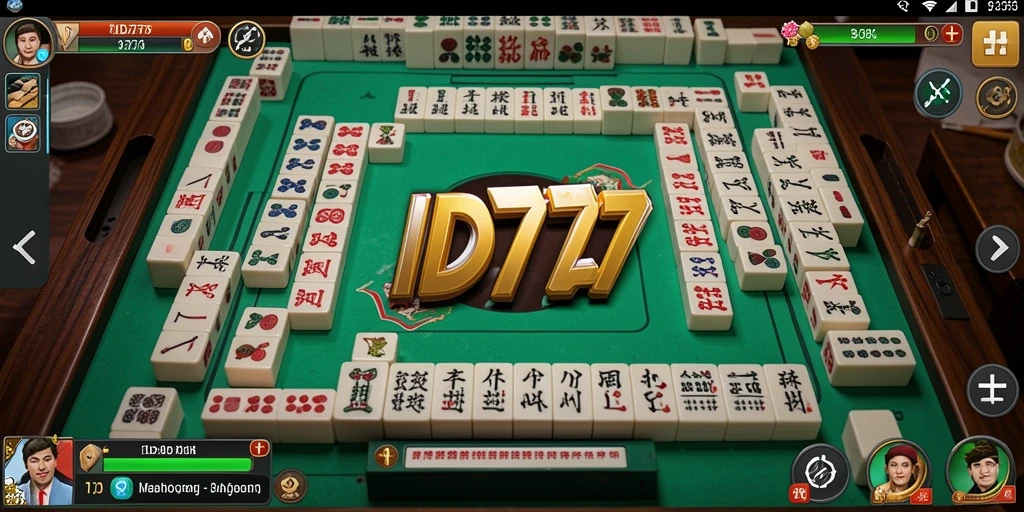 Screenshot ID777 menampilkan gameplay seru permainan Mahjong.