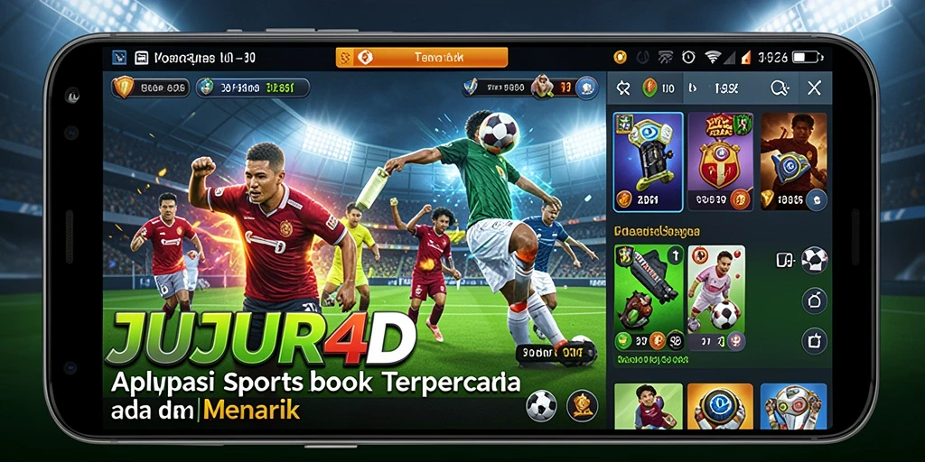 Tampilan screenshot menunjukkan antarmuka pengguna JUJUR4D yang menarik.