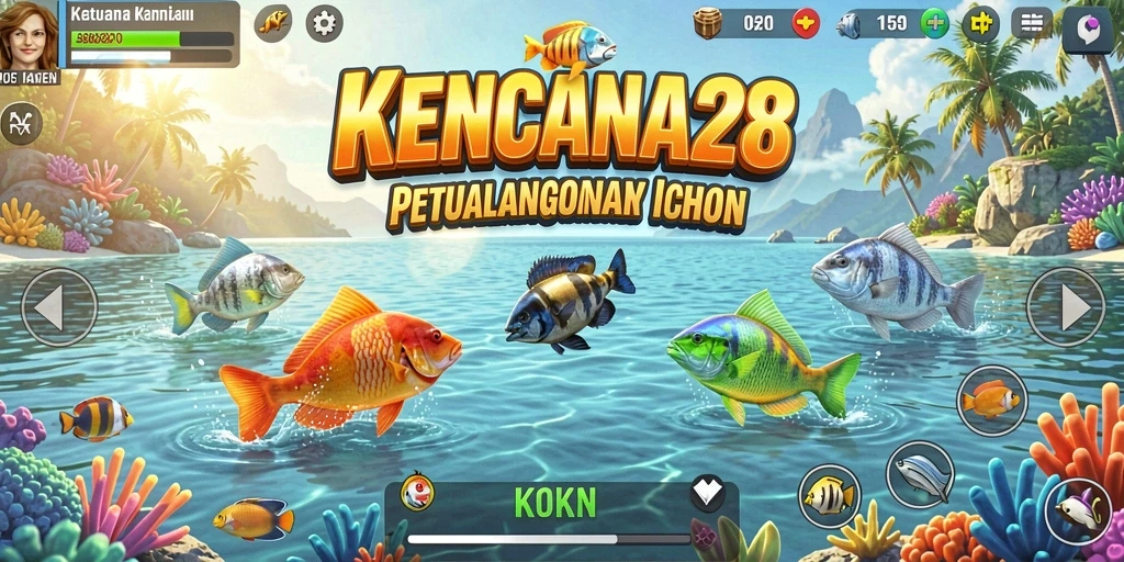 Screenshot gameplay KENCANA28 menampilkan aksi tembak ikan yang seru.