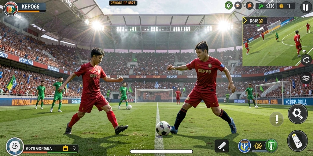 Tampilan menarik dari gameplay KEPO66 saat bertanding di lapangan.