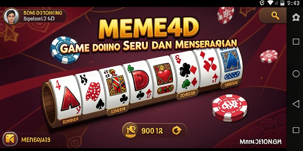 Tampilan gameplay seru dalam game Domino MEME4D.