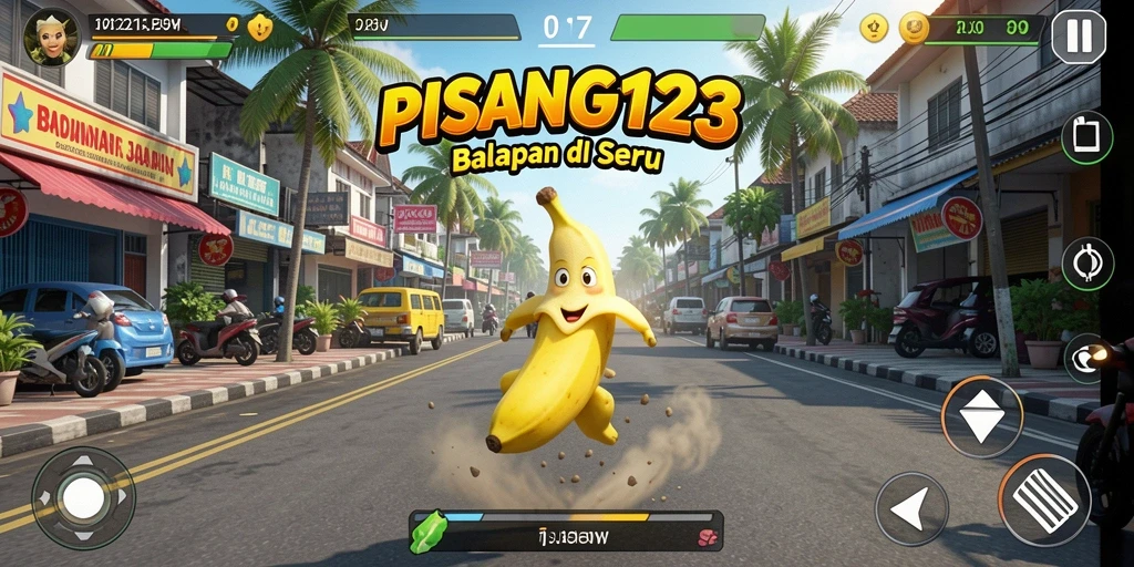 Tangkapan layar menunjukkan intensitas balapan di PISANG123.