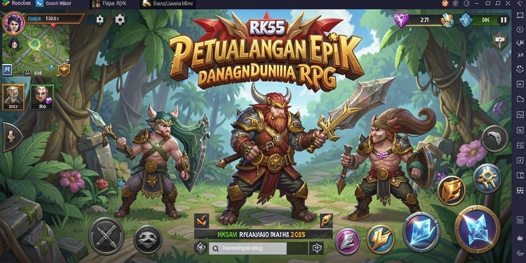 Tampilan gameplay RK55 yang menampilkan aksi pertempuran yang seru.