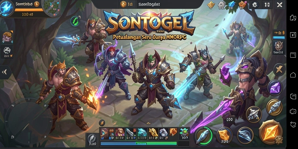 Screenshot gameplay SONTOGEL yang menampilkan pertarungan seru dan eksplorasi.