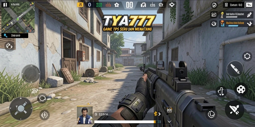 Tampilan gameplay TYA777 yang menegangkan dengan aksi tembak-menembak.