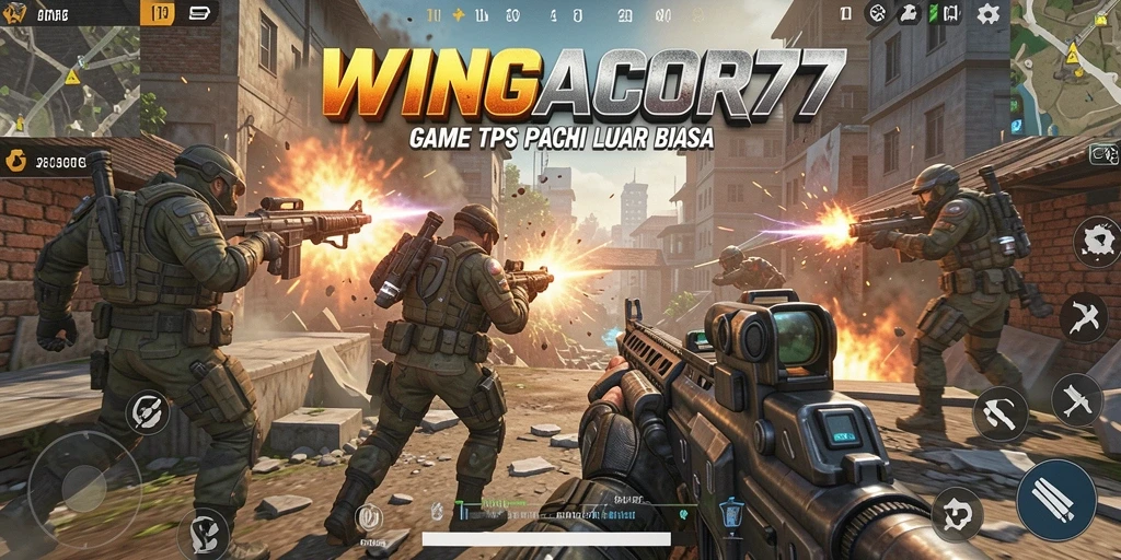 Tampilan gameplay <strong>WINGACOR77</strong> yang seru dalam aksi TPS.