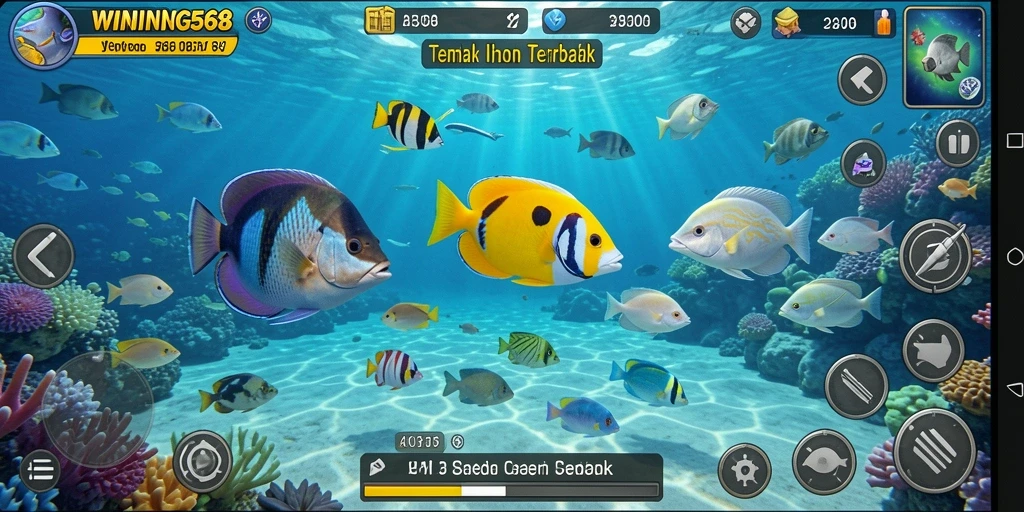 Tampilan gameplay seru dari WINNING568 saat menembak ikan.